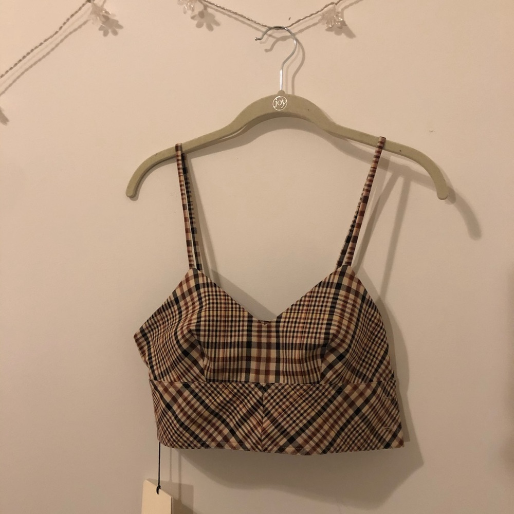 DEVEAUX New York really cute plaid crop top